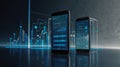 Futuristic Mobile Finance and Data Visualization