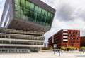 Futuristic modern architeture of University library in Vienna, A