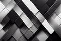 Futuristic modern background with grey and black concrete and metallic wall, texture with geometric striped and polygonal elements Royalty Free Stock Photo