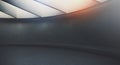 Futuristic and Modern dark interior with empty walls and concret floor. Concept of interior design and architecture. 3d Royalty Free Stock Photo