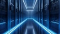 Modern Data Center Interior Royalty Free Stock Photo
