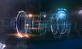 Technology and engineering abstract background.3d illustration