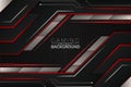 Futuristic Modern Gaming Concept Background with Diagonal Overlapped Red and Dark