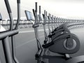 Futuristic modern gym elliptical cross trainer