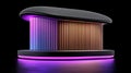 Futuristic Modular Building 3D Render with Vibrant Lights