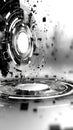 Futuristic Monochrome Tech Interface Rings Royalty Free Stock Photo