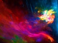 Futuristic multicolored background - unusual landscape with jets of rain