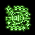 futuristic music neon glow icon illustration