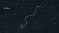 Futuristic navigate device dashboard GPS tracking map, Futuristic mapping technology route of destination point and location on
