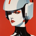 Futuristic Neo-pop Painting: Search And Rescue Robot Soldier