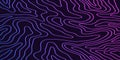 Futuristic neon abstract topography background