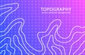 Futuristic neon abstract topography background