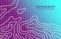 Futuristic neon abstract topography background