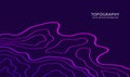 Futuristic neon abstract topography background