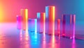 Futuristic Neon Data Visualization Graph Royalty Free Stock Photo