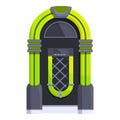 Futuristic neon green jukebox illustration Royalty Free Stock Photo