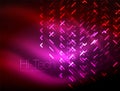 Futuristic neon lights on dark background, digital abstract techno backgrounds Royalty Free Stock Photo