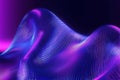 A futuristic neon purple and blue abstract background with sleek high-tech patterns and glowing