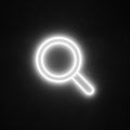 Futuristic neon search icon