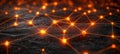 Futuristic Network Abstract Plexus Structure Connecting Illuminated Points for Digital Innovation Royalty Free Stock Photo