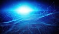 Futuristic Network with Bright Blue Light Royalty Free Stock Photo