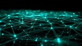 Futuristic Network Connection: Data Plexus, AI Interface, Neural Network, Abstract Tech Background Royalty Free Stock Photo