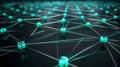 Futuristic Network Connection: Interlinked Nodes For Blockchain, AI, And Data Science. Tech Concept Royalty Free Stock Photo