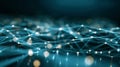 Futuristic Network Connection Structure, Data Visualization Concept Royalty Free Stock Photo