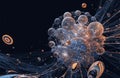 Futuristic network data sphere digital connection abstract technology big data artificial intelligence quantum computing cyber Royalty Free Stock Photo