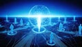 Futuristic Network Global Connectivity Concept Royalty Free Stock Photo
