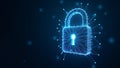 Futuristic network padlock illustration Royalty Free Stock Photo
