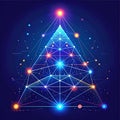 Futuristic Network Pyramid of Light Royalty Free Stock Photo
