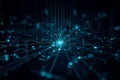 Futuristic Network Visualization with Central Hub Royalty Free Stock Photo