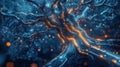 Futuristic Neural Network Abstract - Digital Brain Concept Art