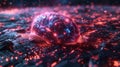 Futuristic neural network concept - generative ai