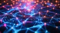 Futuristic Neural Network with Glowing Connections