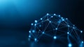 Futuristic neural network visualization with interconnected glowing nodes