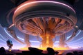 Futuristic Nuclear Fusion Power Plant Concept, AI