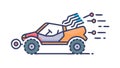 Futuristic Off-Road Buggy with Advanced Technology, vector design Generative AI Royalty Free Stock Photo