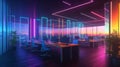 Futuristic Office Design: Lively and Groundbreaking Workspaces Ahead in 8K, generated with generative AI technology Royalty Free Stock Photo