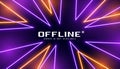 futuristic offline gaming sporty banner with neon effect