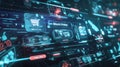 Futuristic Online Shopping Interface with Interactive Black Friday Deals for Tech and Retail Royalty Free Stock Photo