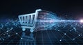 Futuristic Online Shopping Network Royalty Free Stock Photo