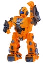Futuristic orange robot