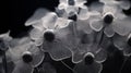 Futuristic Organic Closeup Flowers: A Dark And Translucent Cinematic Render