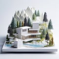 Futuristic Paper House: Modern Architecture In A Serene Forest Setting