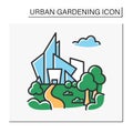 Futuristic park color icon