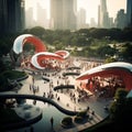 Futuristic Park in Shanghai