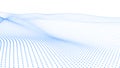 Futuristic particle wave. Abstract technology background. Big data visualization. 3D rendering. Vector illustration. Royalty Free Stock Photo
