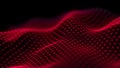 Futuristic particle wave. Abstract technology background. Big data visualization. Vector illustration